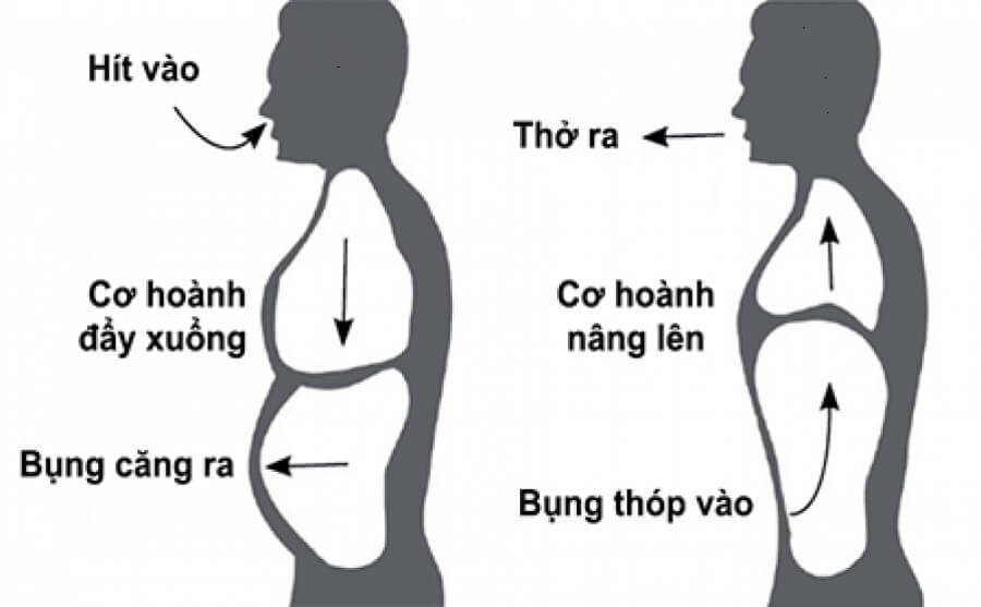 Thở cơ hoành là biện pháp giúp phục hồi chức năng hô hấp