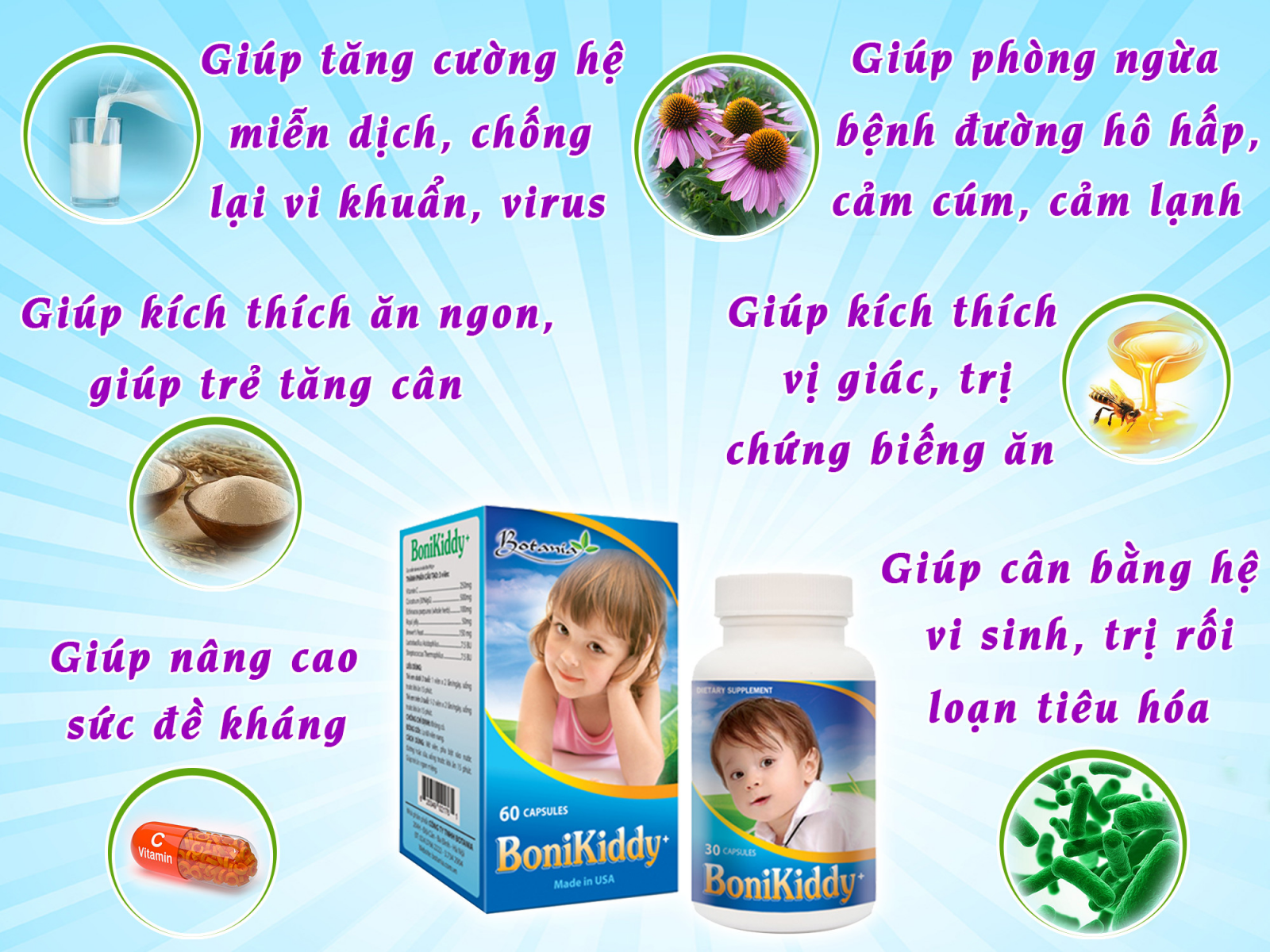 Tác dụng của BoniKiddy +