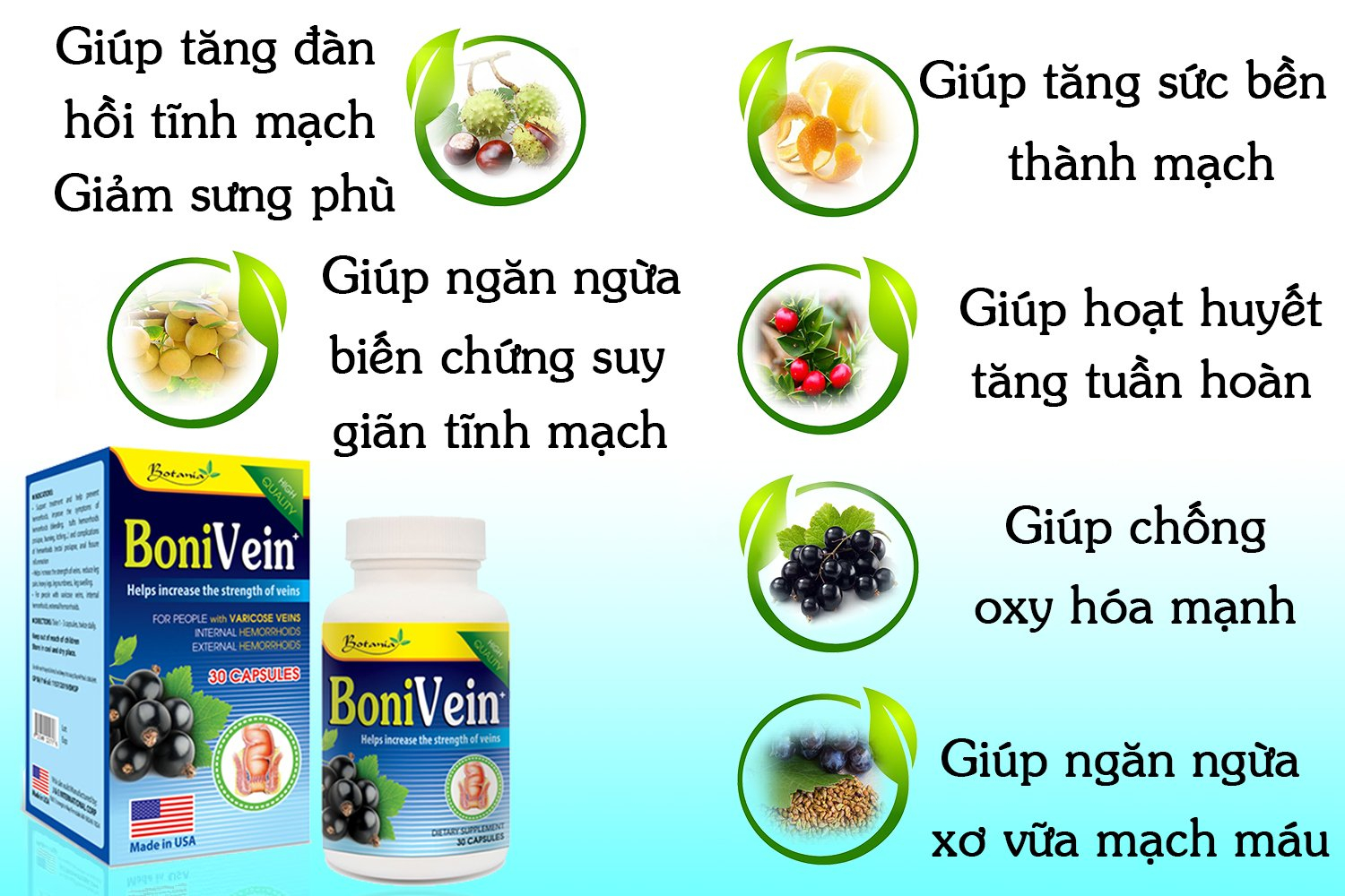 Công dụng của sản phẩm BoniVein +